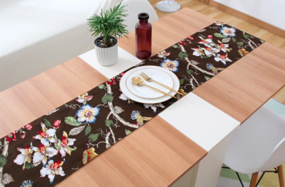 Runner da Tavola, Totem Cinese Dell'albero del Fiore di Zen Cotone Lino Nappa Runner da Tavolino Antipolvere, Copertura della Tovaglia del Partito, Tovaglia Pulita per Cucina Tavolo da Pranzo