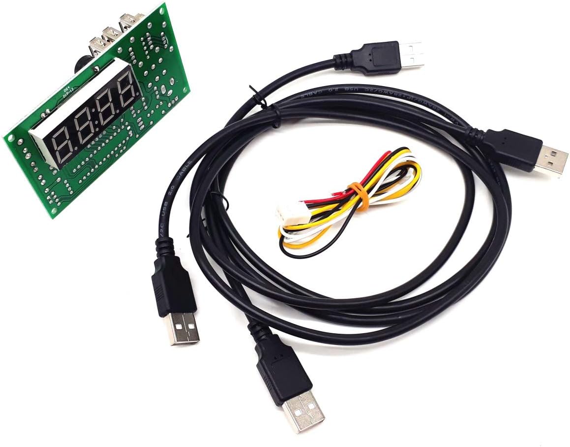 Juyao 4 Digits Time Control Timer Board Power Supply for 2 Sets of USB