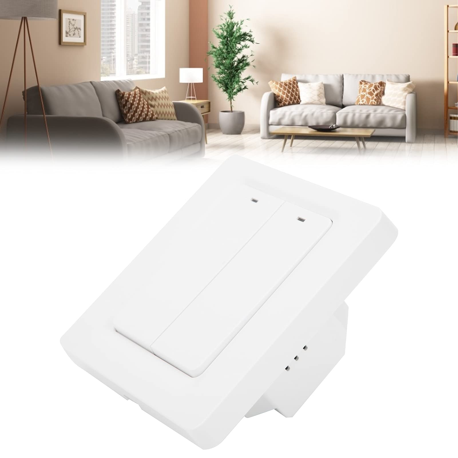 KANASI Interruptor de luz WIFI, interruptor de control remoto universal unipolar inalámbrico para automatización de iluminación del hogar inteligente