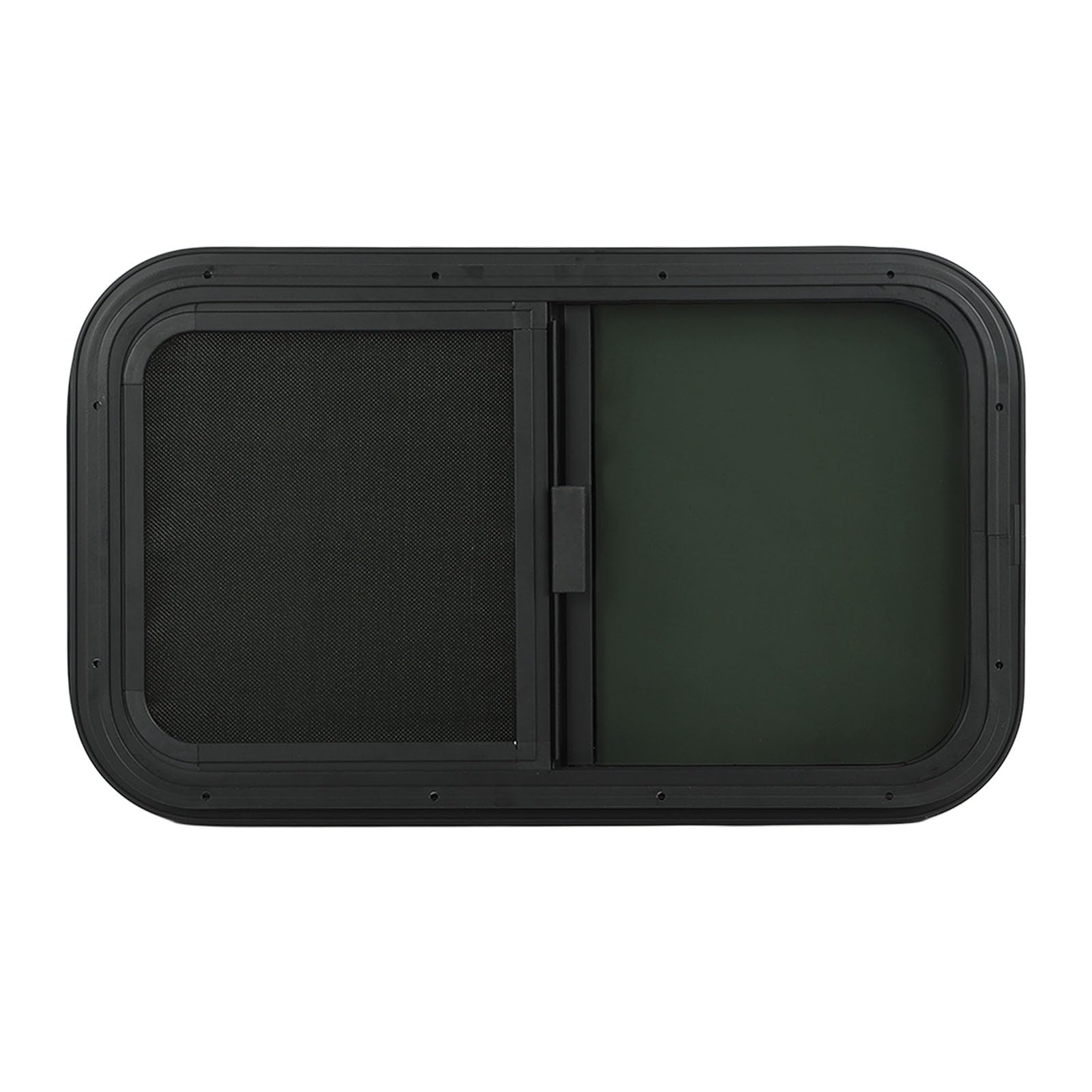 RV Window Push Pull Sliding with Removable Screen, Rounded