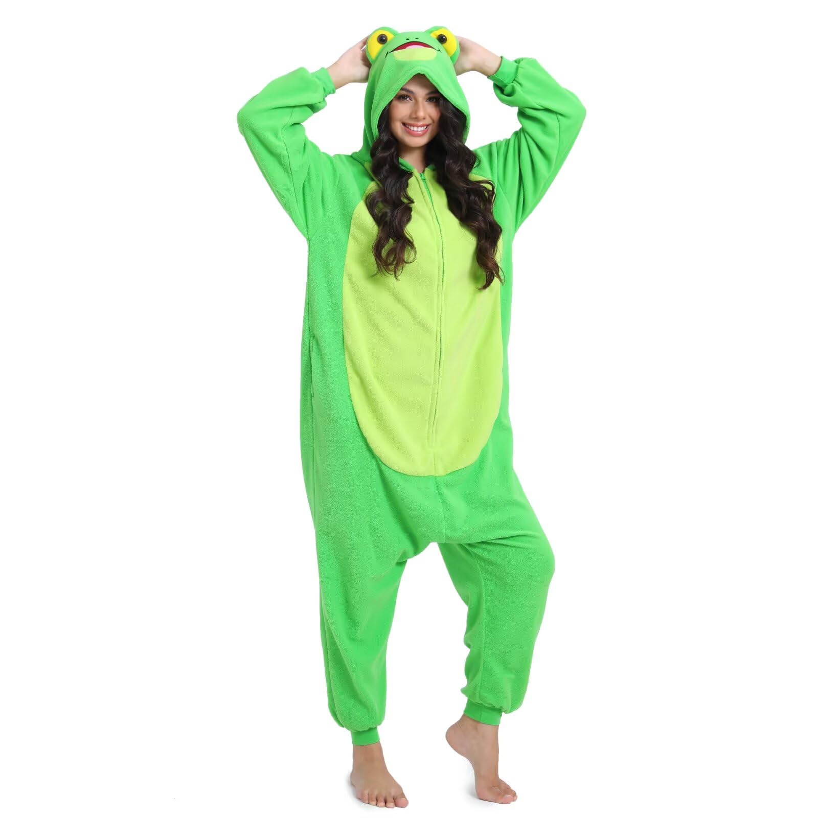 LBJR Erwachsene Cosplay Schlafanzug Tierkostüme Jumpsuit Onesie Nachtwäsche Overall Fasching Karneval Halloween Pyjama