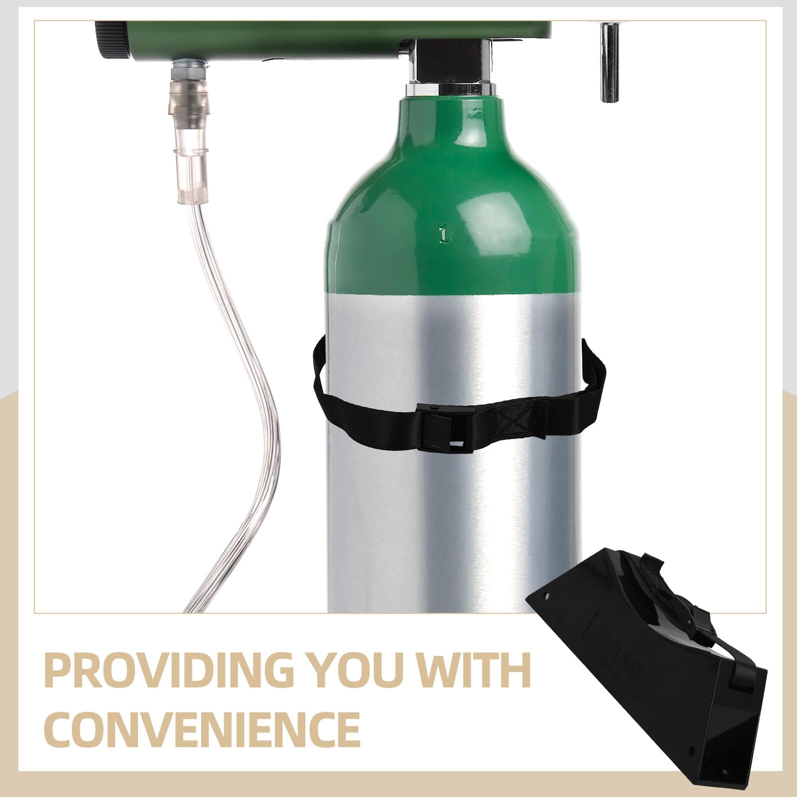 Support de Bouteille de Gaz Mural pour Réservoir Propane 40l Noir | Fixation avec Sangle Réglable, pour Bateaux et Laboratoires, Installation Simple, Maintien Sécurisé