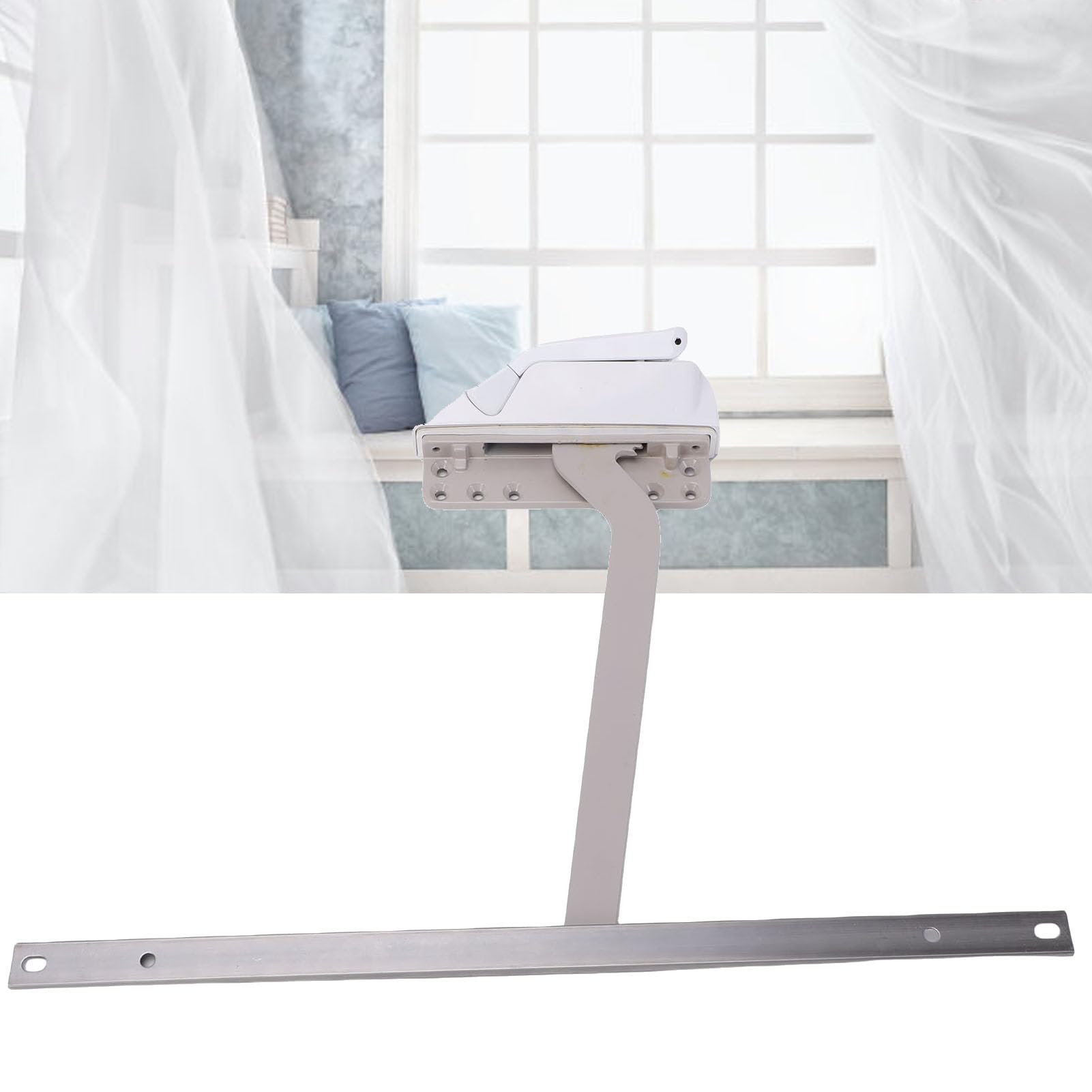 Manivela de Ventana Abatible Izquierda de Contorno para Propietarios de Viviendas, 300-450 Mm de Ancho, 1200 Mm de |Kit Completo con Riel, Tratado Térmicamente para Mayor Durabilidad en