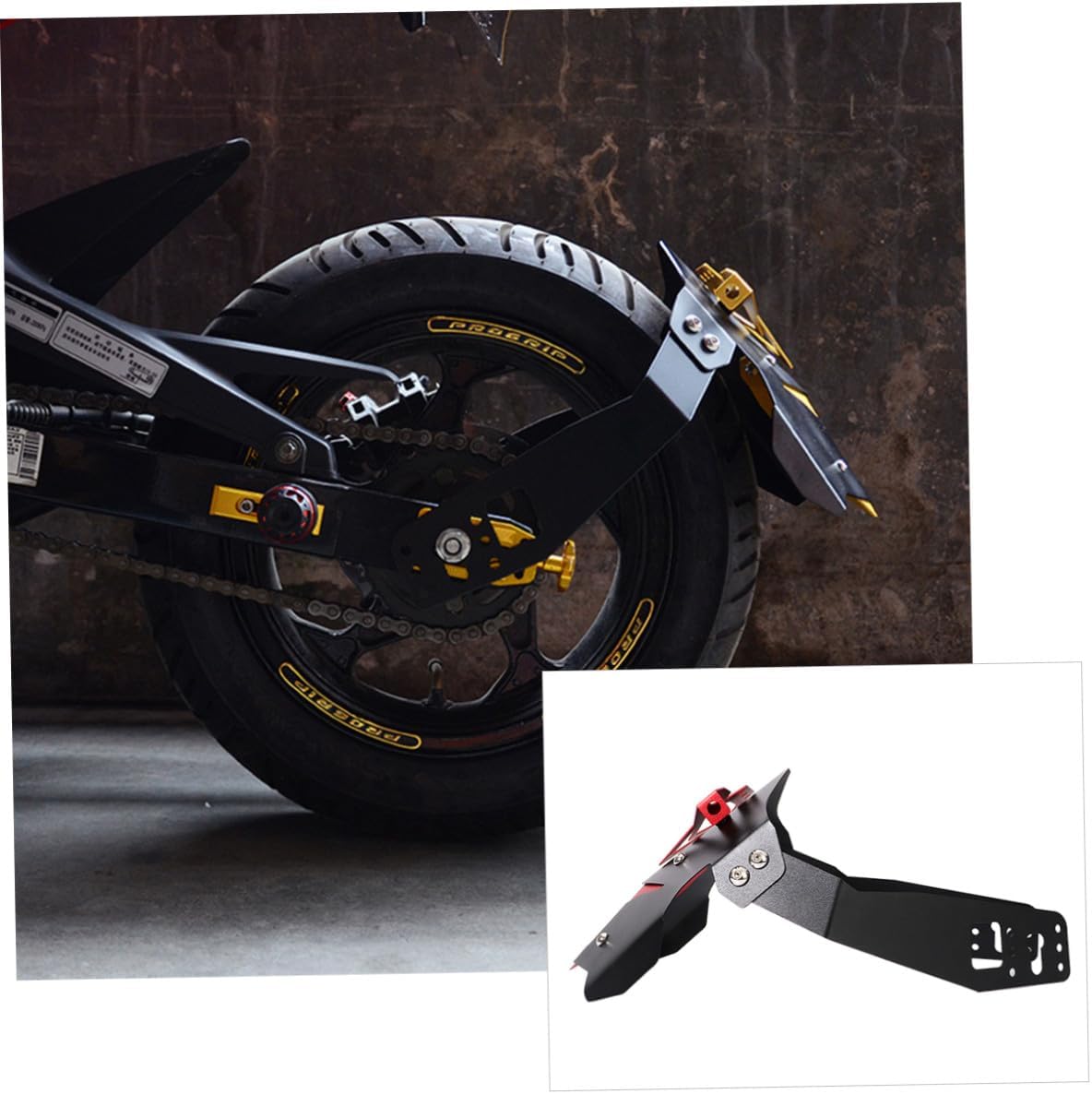 Aluminum Rear Mudguard for Motorcycle, Red Off-Road Fender Plate, Sturdy Rear Splash Guard, Motor Accessories for Dirt Bikes and Off-Road Vehicles