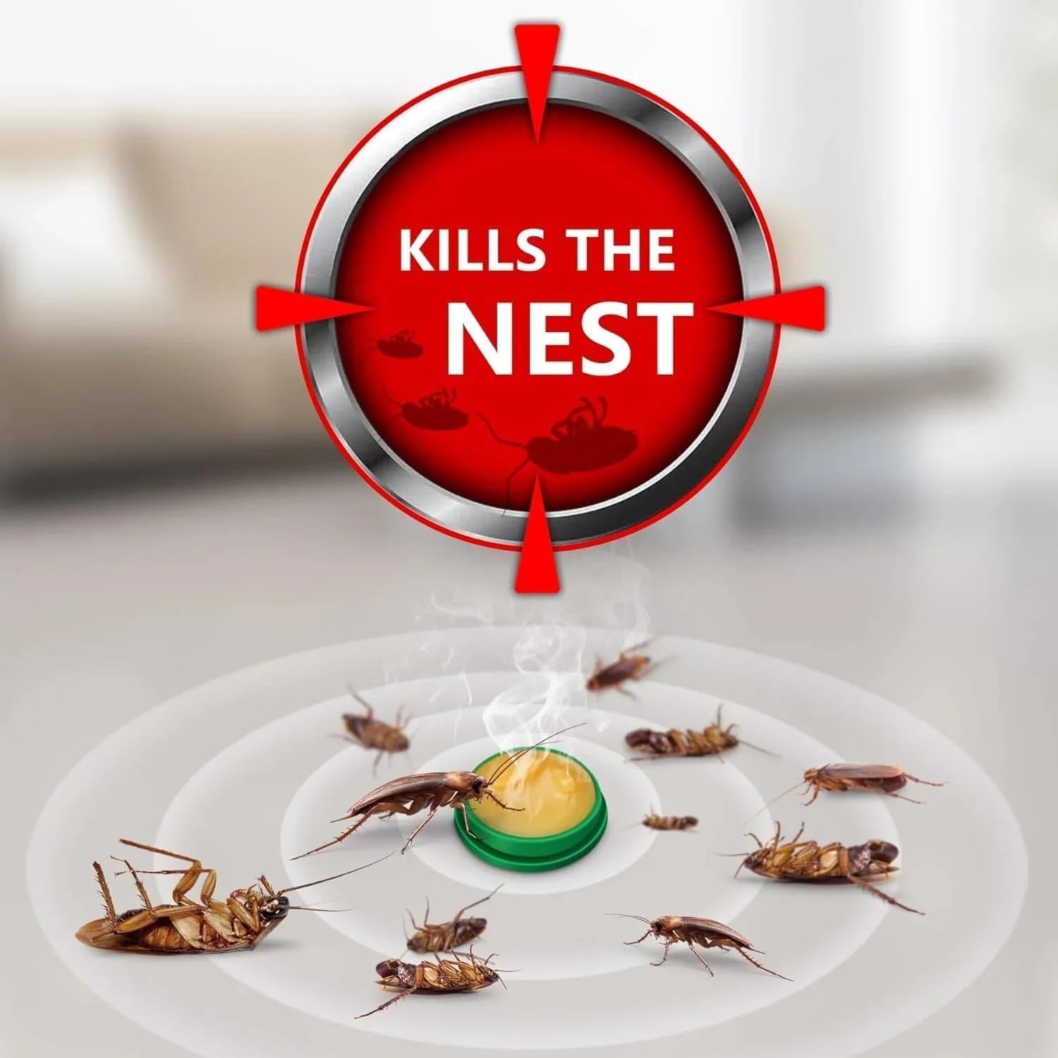 12 pcs Natural Cockroaches Killer for Kitchens Bathrooms Cabinets cockroachs Killer Gel Roach Repellent for Cockroaches for Indoor Cockroach Control Insect Control (12) - Image 7 thumbnail