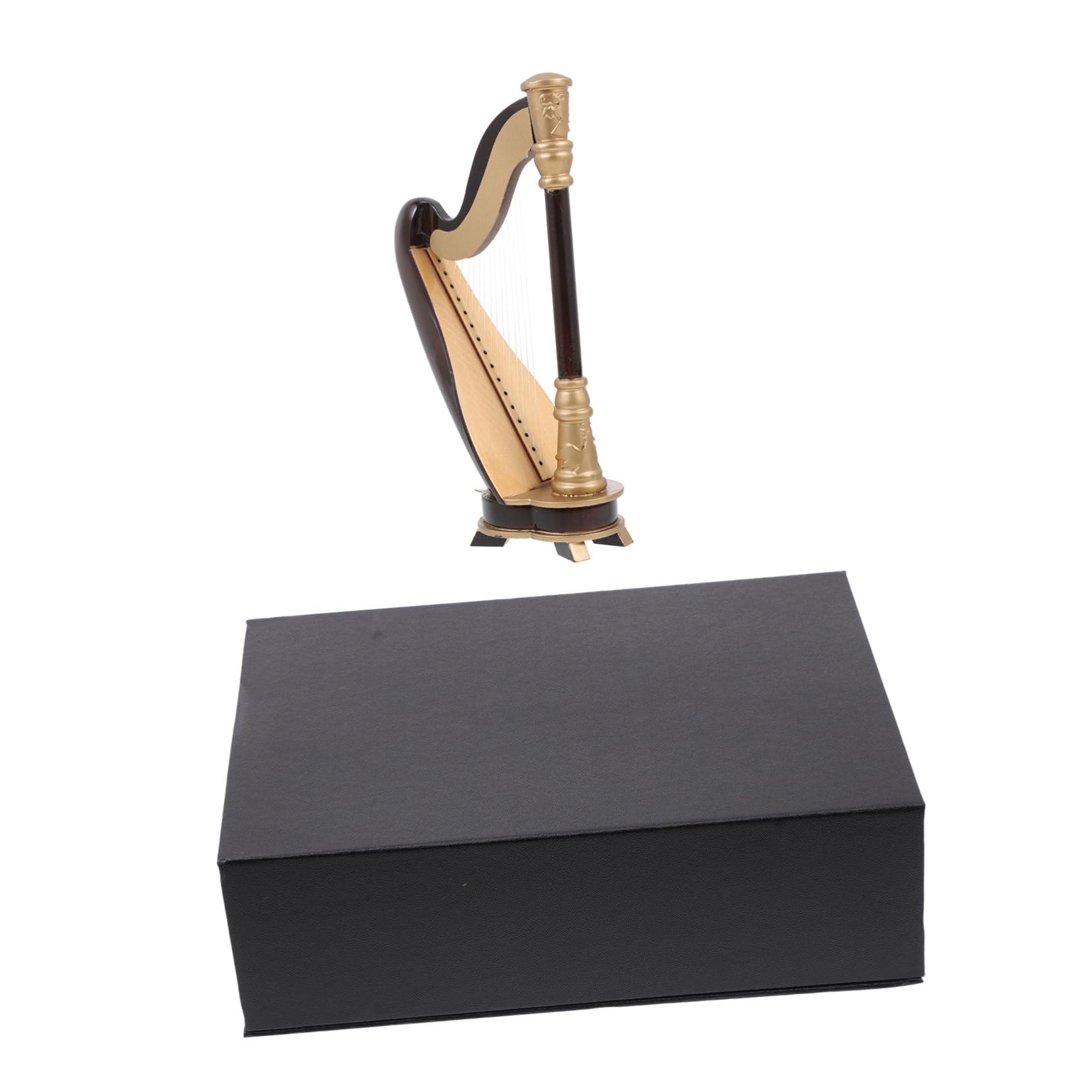KONTONTY Mini Harp Decor Realistic Instrument Model Small Prop Harp for Home