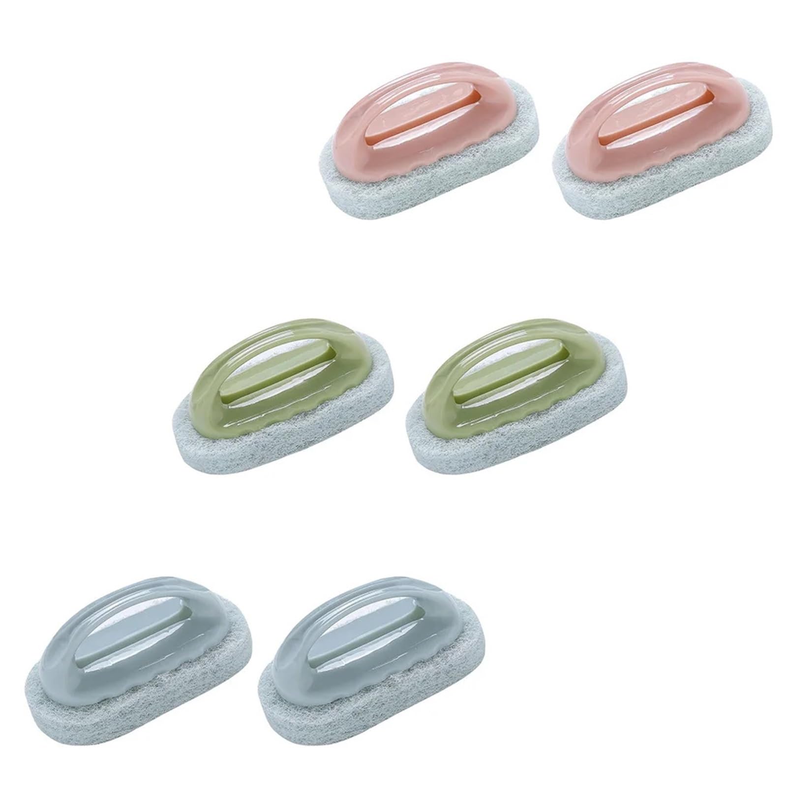 Brosse à Vaisselle 6pcs Cleaning Sponge Brush with Handle Thickened Household Kitchen Bathroom pour Laver La Vaisselle