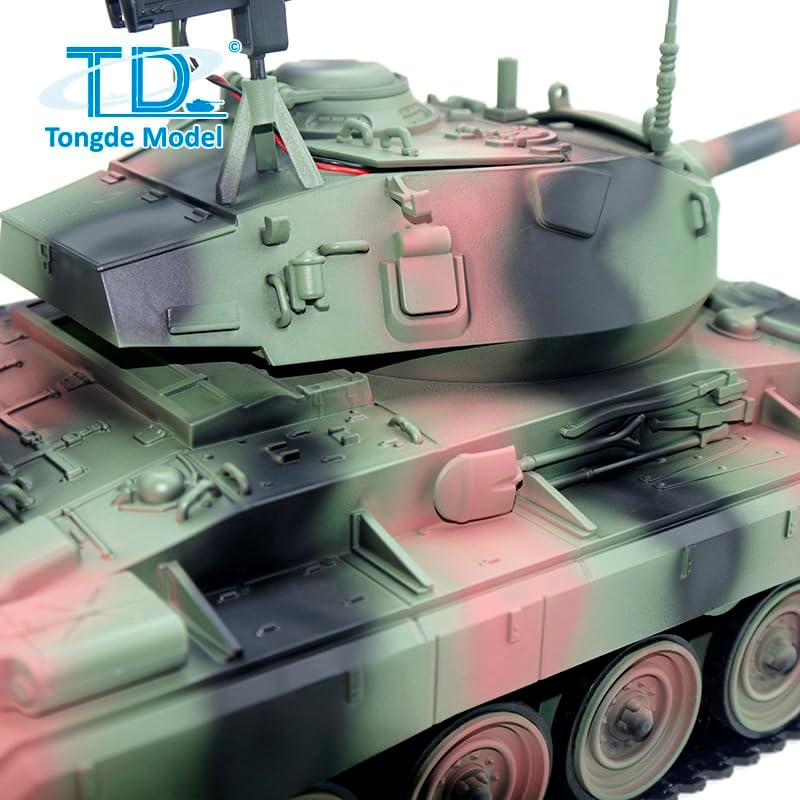 TOUCAN RC HOBBY Tongde M24 Chaffee 1/16 RC Tank Infrared Combat Sys Metal Upgraded Wheel 320°