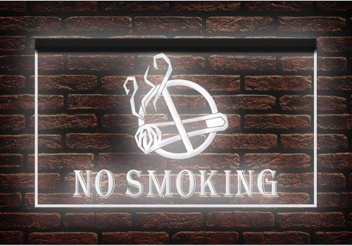 Miniatura 8 de 120016 - Letrero de neón con luz LED para prohibición de cigarrillos en la zona de no fumar (16 x 12 pulgadas, 16 colores por control remoto)