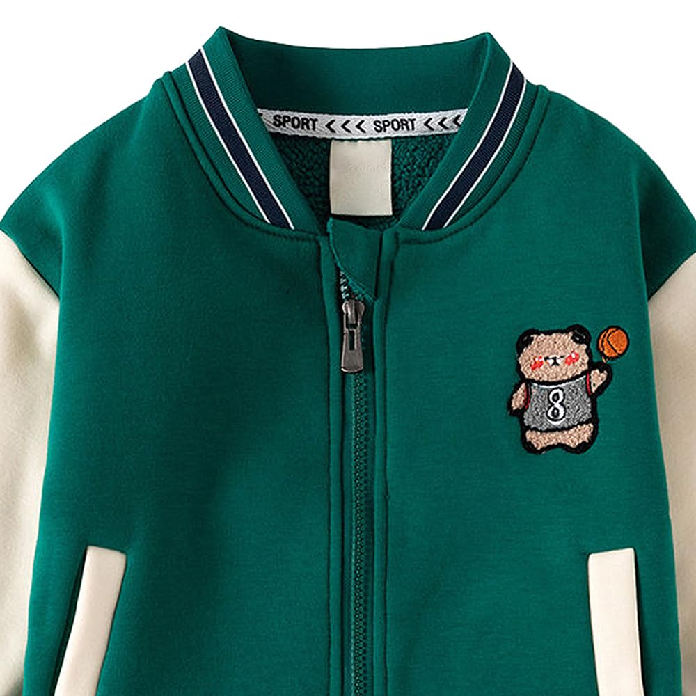 Hopscotch Boys Polyester Blend Waist Length Jacket In Green Color For Ages (4-5 Years) - Image 3 thumbnail