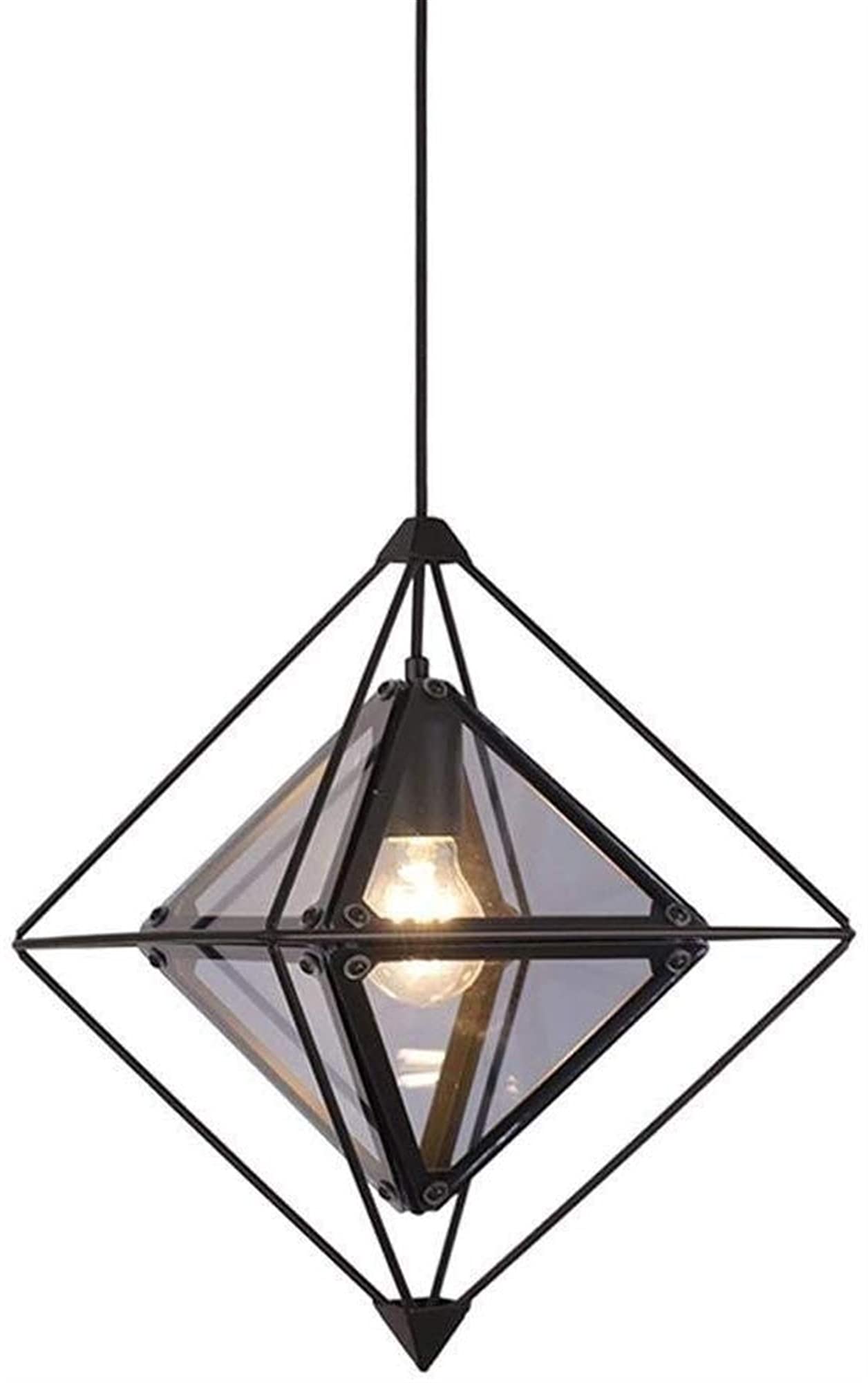 Lampe de plafond en verre lustre nordique géométrique pour décoration