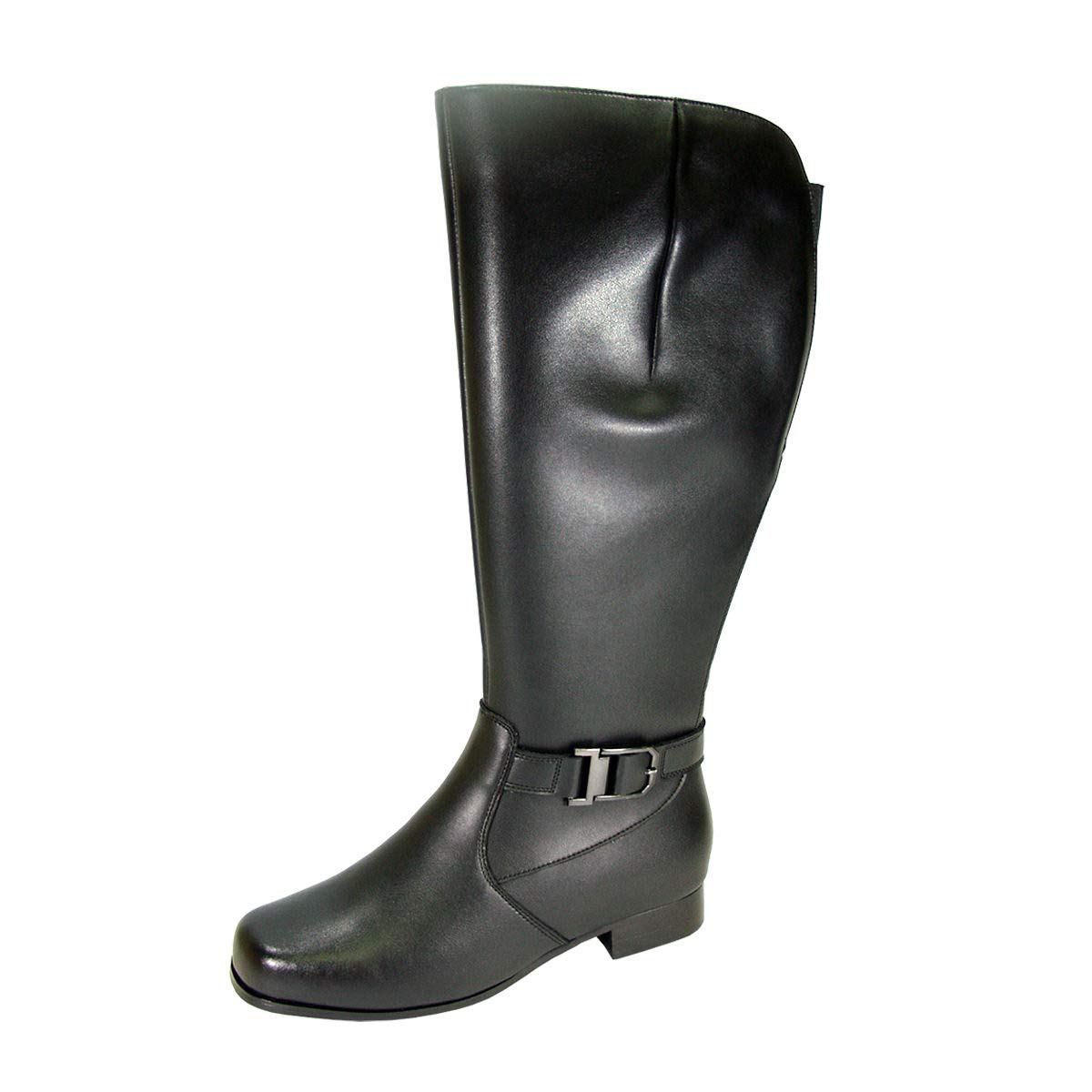 Peerage Gillian Womens Wide Width Wide Calf Leather Riding Boots with Fleece Lining