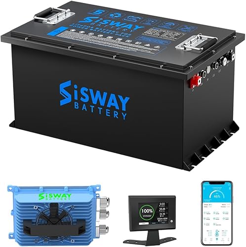 Miniatura 9 de Batería de litio para carrito de golf de 48V 105Ah con cargador de 48V 20A, BMS inteligente integrado de 200A, MAX 10.24 kW y más de 4000 ciclos