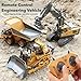 Construction Rc Set of 4, Mini RcConstruction Vehicles Rc Excavator, 2.4ghz Remote Control ConstructionVehicle, Alloy Material Simulate True Scale (Bulldozer)
