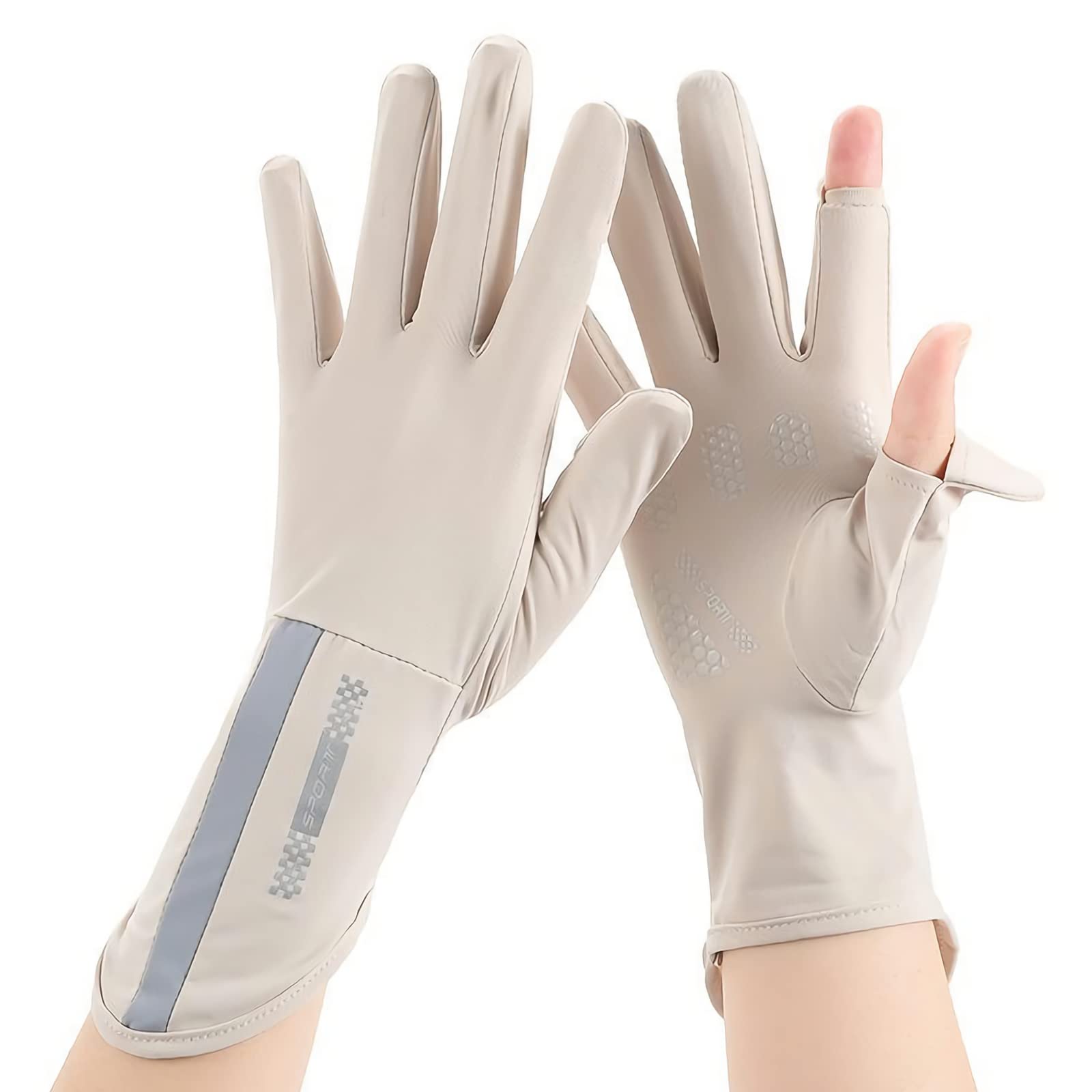UV Schutz Handschuhe Sommer Damen Fahren Handschuhe Bequem Rutschfest Fahrradhandschuhe Sonnenschutz Handgelenk Handschuh Kühlung Atmungsaktiv Elastisch Sommerhandschuhe für Outdoor Autofahren Fashion