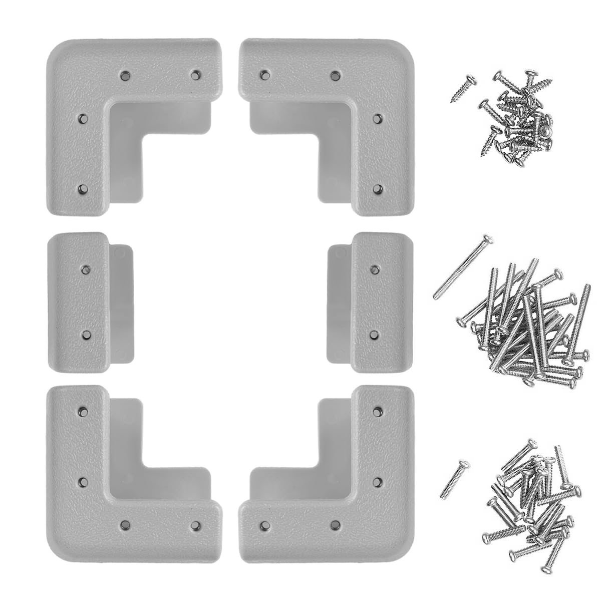 Alide 1 set di montaggio solare: set di montaggio, staffe angolari e laterali in plastica ABS, per pannelli con telaio da 17-40 mm