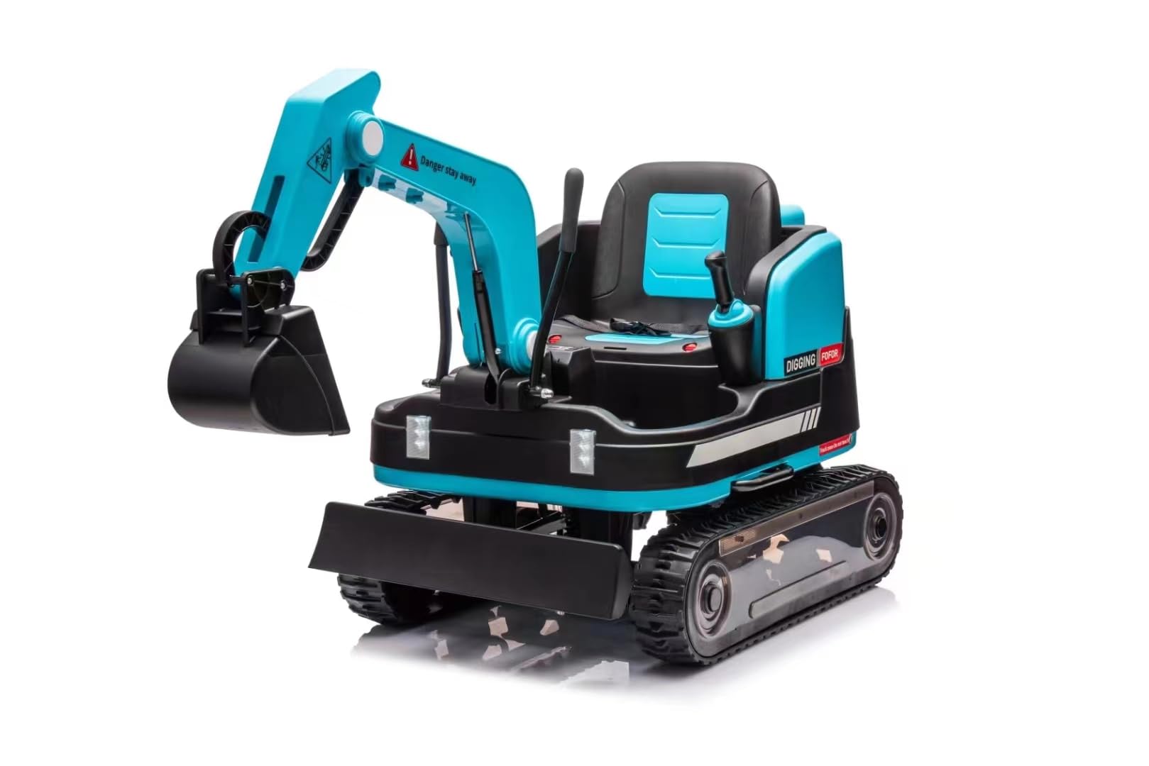 Lovely Baby Kids Ride On Excavator LB 508L, Anti-Fall, Toy Digger Construction Car, Sit & Drive Electric Riding Trailer Bulldozer, 360° Multi-Terrain Driving Remote-Control Gifts for 2- 6 (Blue)