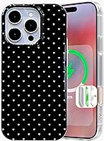 Vista 14 de I-MGAE-IN-AR Compact Case for for iPhone 16 Case Cute Heart Polka Design, Camera Control, Compatible with MagSafe, Shockproof Military-Grade
