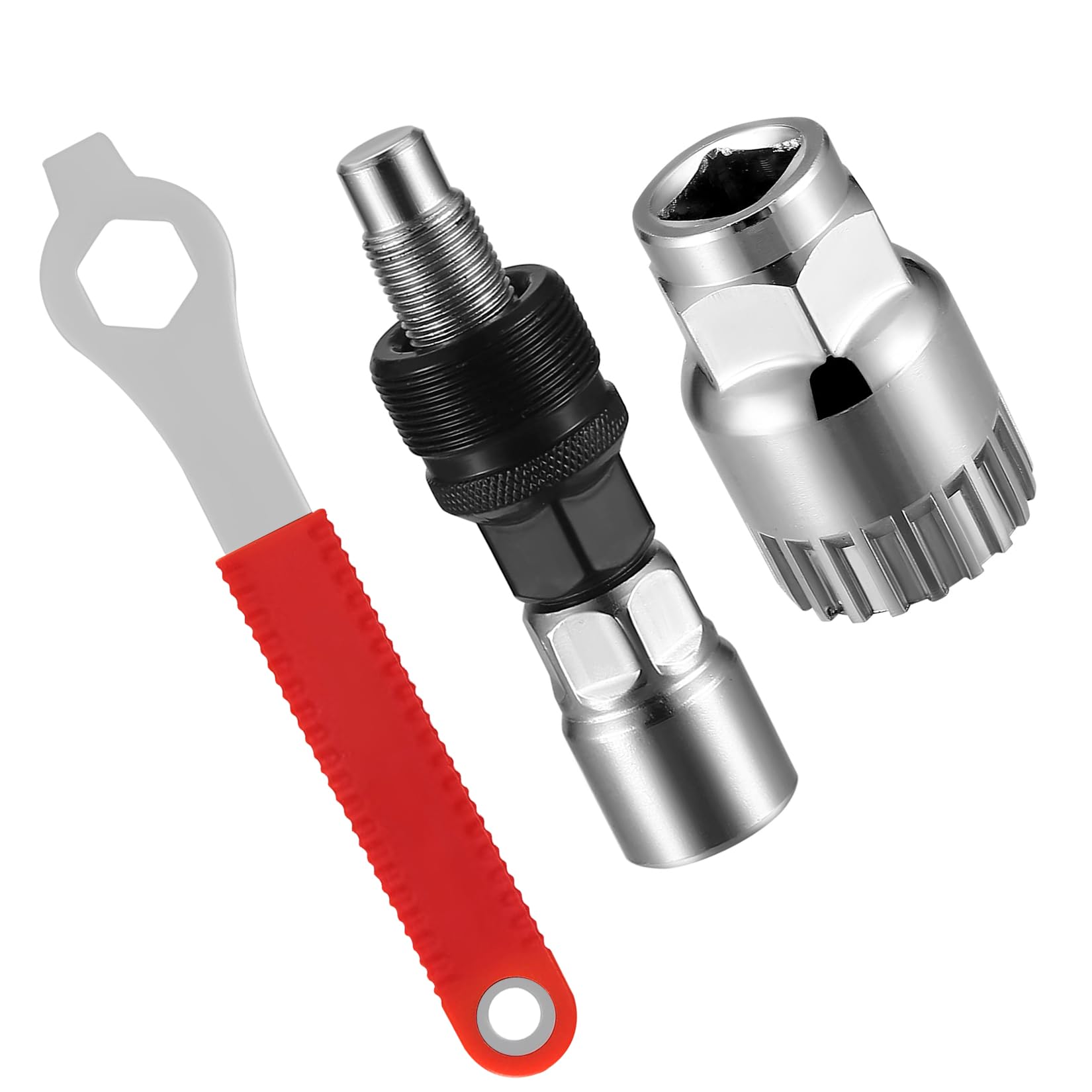 Huangyihan 3-in-1 Bike Crank & Bottom Bracket Removal Tool Set with Pedal Spanner - Heavy-Duty MTB Tools for Square Threaded Crankset, Bicycle Repair & Mountain Bike Maintenance, Steel Construction
