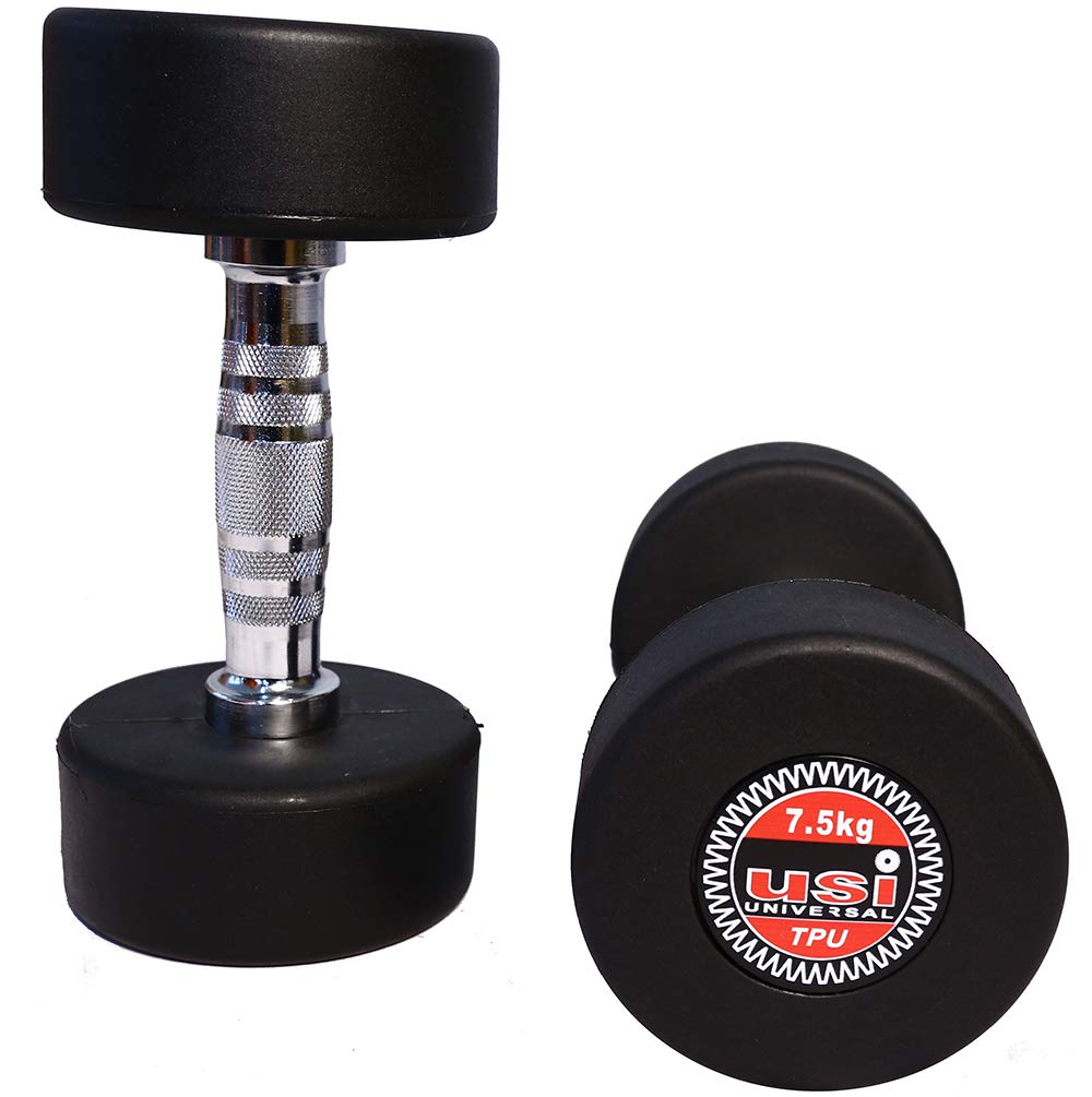 USI UNIVERSAL Dumbbell Set, Bouncer Dumbbells, PUDB 7.5Kg Pair Force TPU Dumbbell, Dumbbell Set For Home Workout, Pu & Alloy Steel Construction, Extra Fine Knurled Grip (Total 15Kg Set) (B08NTGSBPZ) Amazon Price History, Amazon Price Tracker