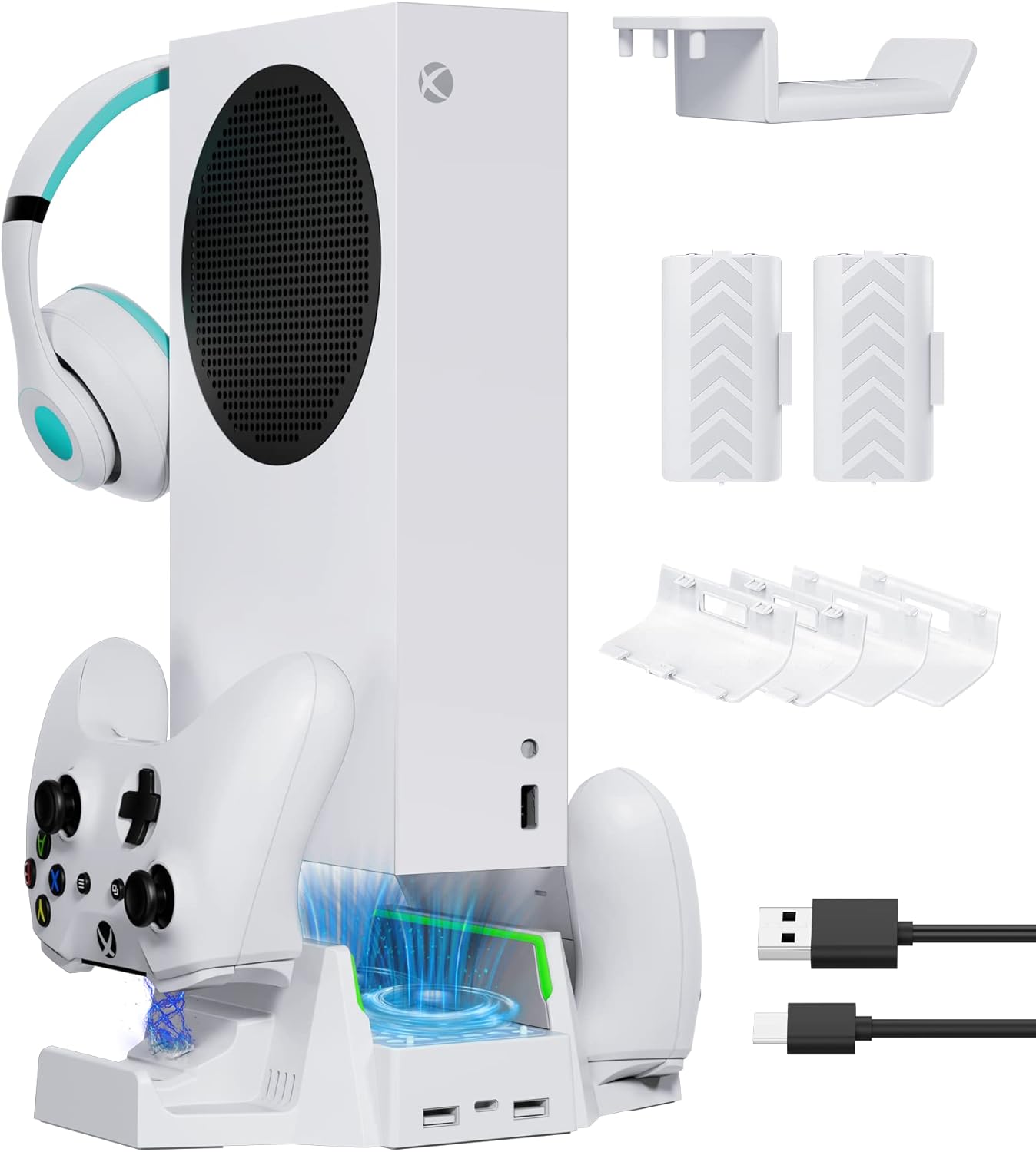 Cooling Stand for Xbox Series S with 2X 1400mAh