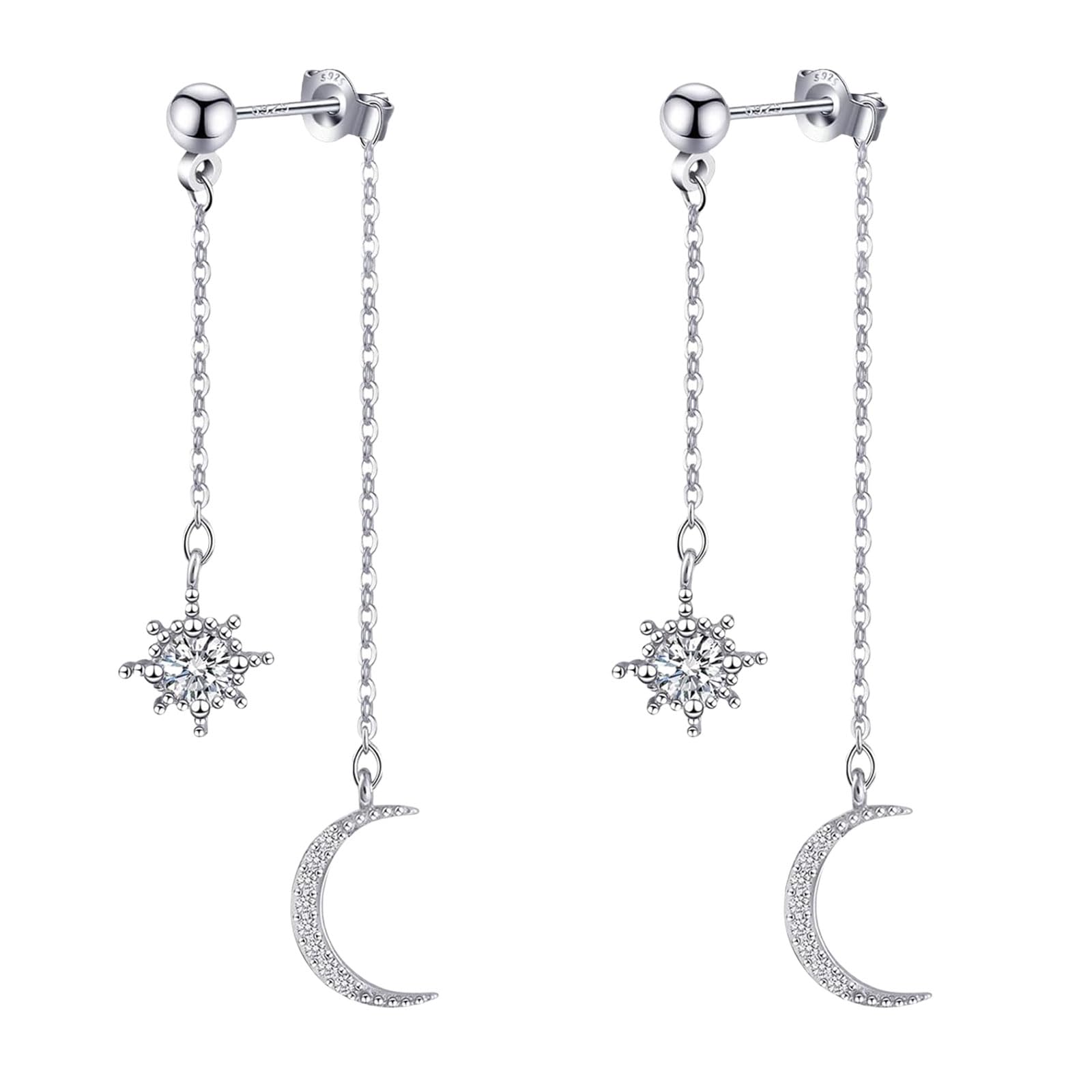 Silberdream Orecchini A Disco Rosa Zirconia 925 Argento Per