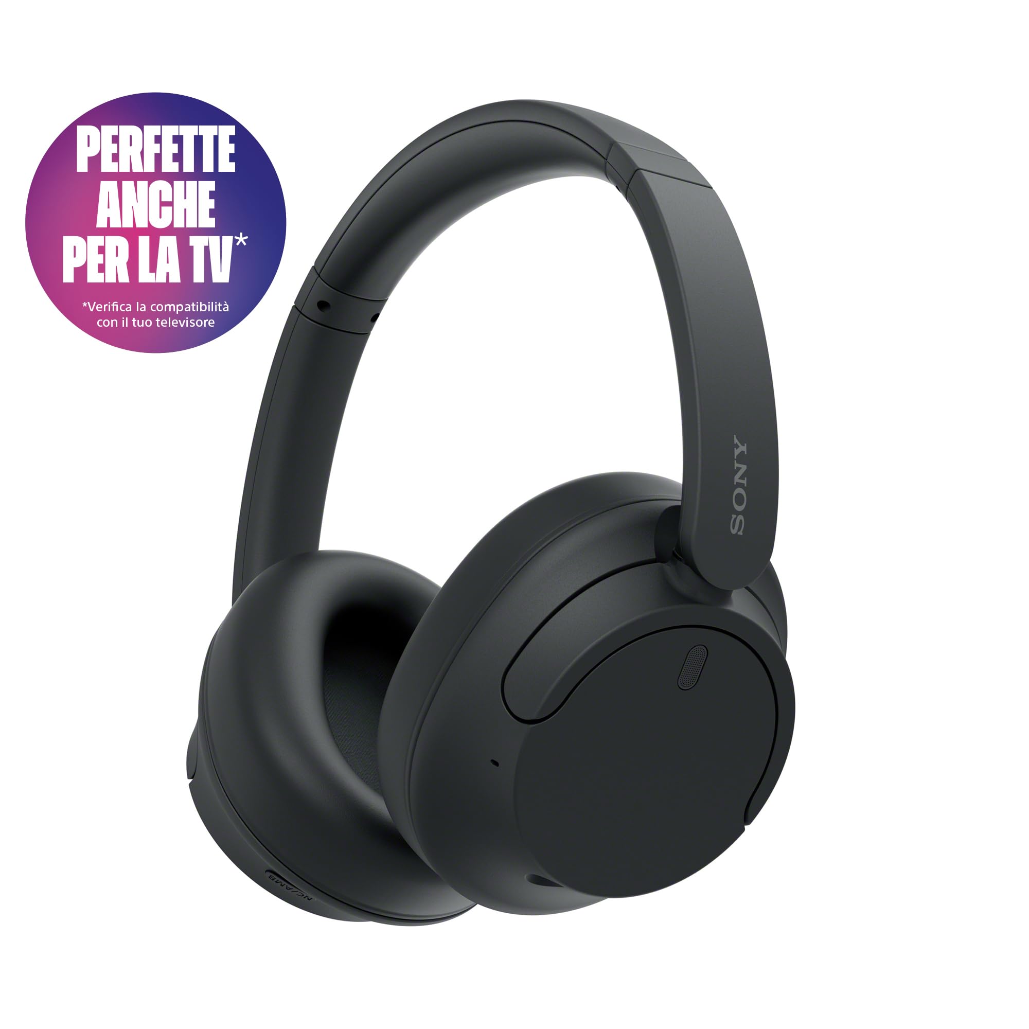 Sony WH-CH720N Cuffie Wireless Noise Cancelling Multipoint 35h Batteria Ricarica Rapida Nero