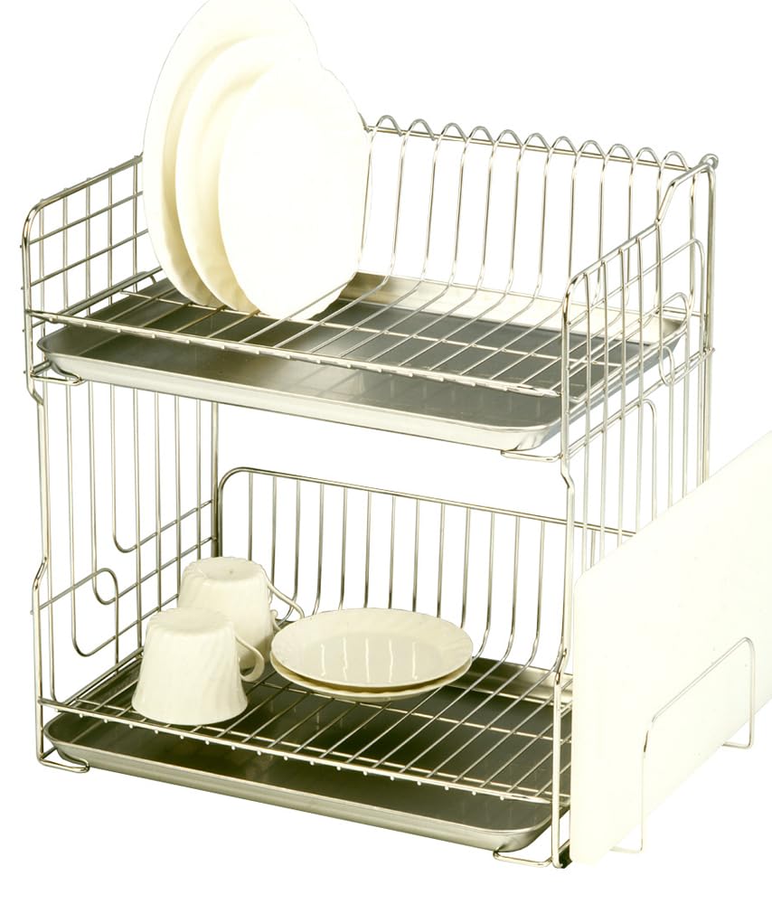 水切りかご ２段 オールステンレス　大木製作所　ラック　ohki Amazon｜大木製作所 Ohki 水切りラック 2段 41×34×45cm ステンレス