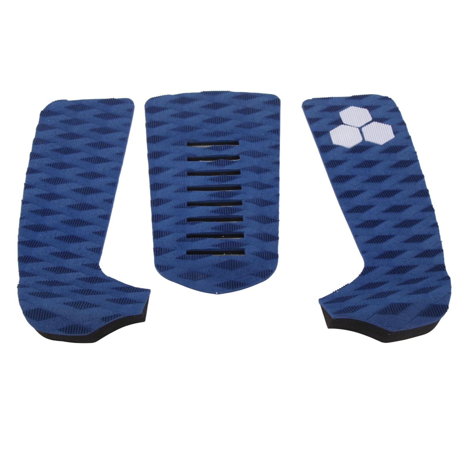 flexman 3Pcs Surf Deck Traction Pad, EVA Surfboard Deck Traction Pads for Kayaking, Canoeing, Paddleboarding (Blue)