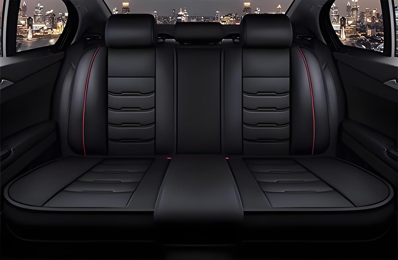Coche Juegos Cubreasientos Universal para Seat Leon Mk2 Leon Mk3 Leon 1 Leon 2 Leon 3 Leon 5F Leon FR,Cuero Delanteros Traseros Fundas Asiento Completo Protectores Cómodo Accesorios