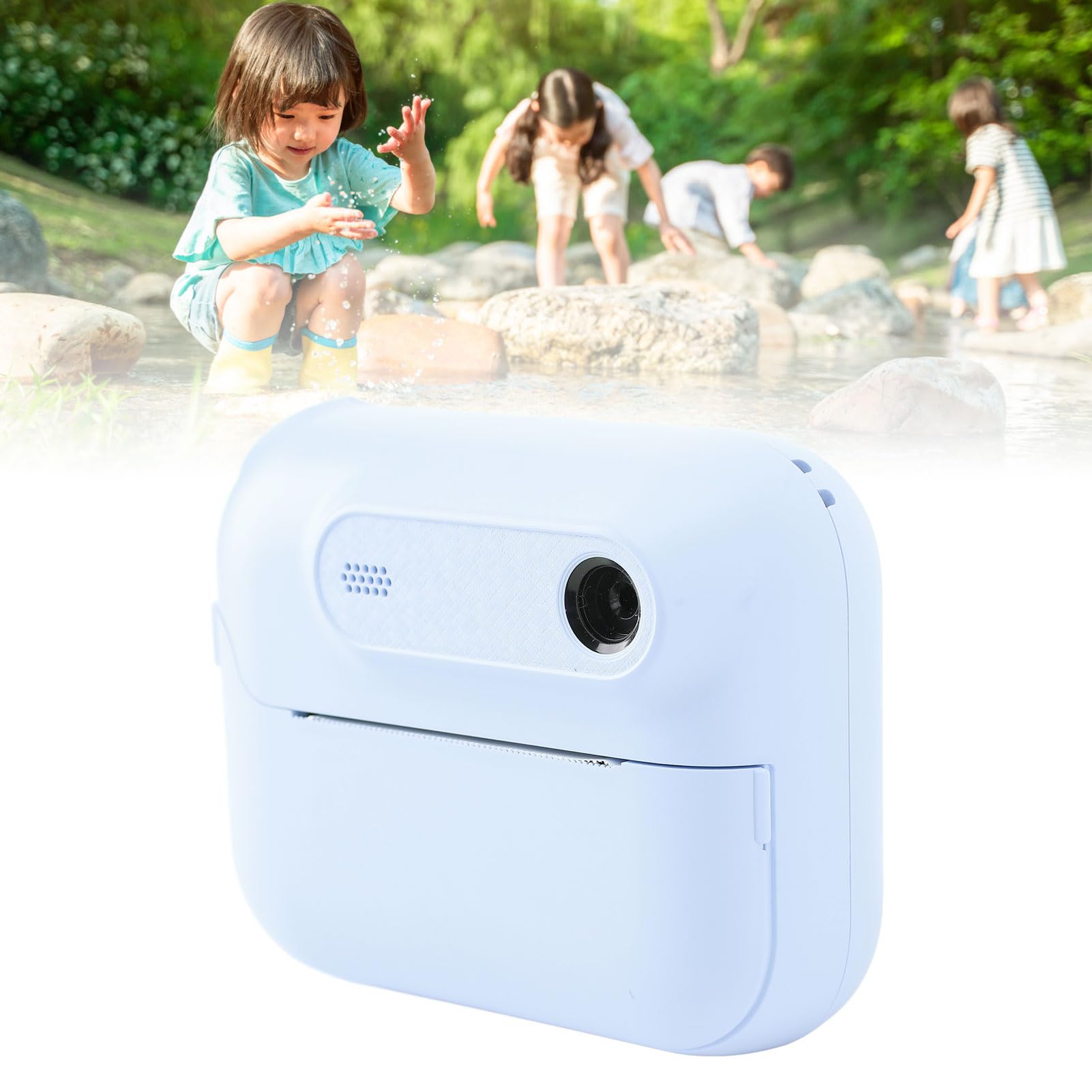 Sofortdruckkamera für Kinder, 48MP 1080p HD 6X Zoom Digitale Videokameras für Kleinkind, Tragbare Reisekamera Weihnachtsgeburtstag Geschenke Spielzeug (Blue)