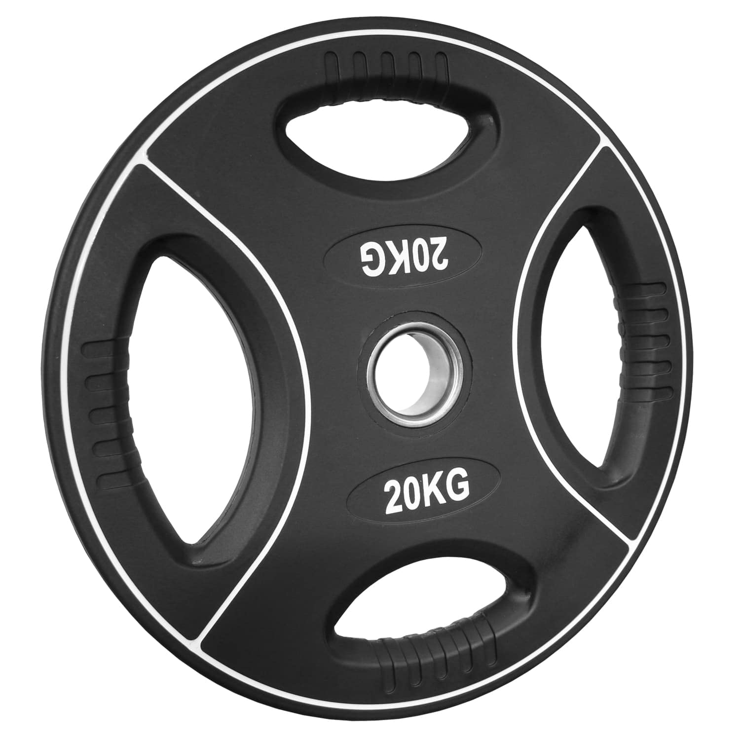 Hantelscheiben | Gewichtsscheiben | 50mm | Polyurethan | mit Griffen | Geruchsneutral | Größenauswahl: 1,25kg | 2,5kg | 5kg | 10kg | 15kg | 20kg | 25kg | Studioqualität