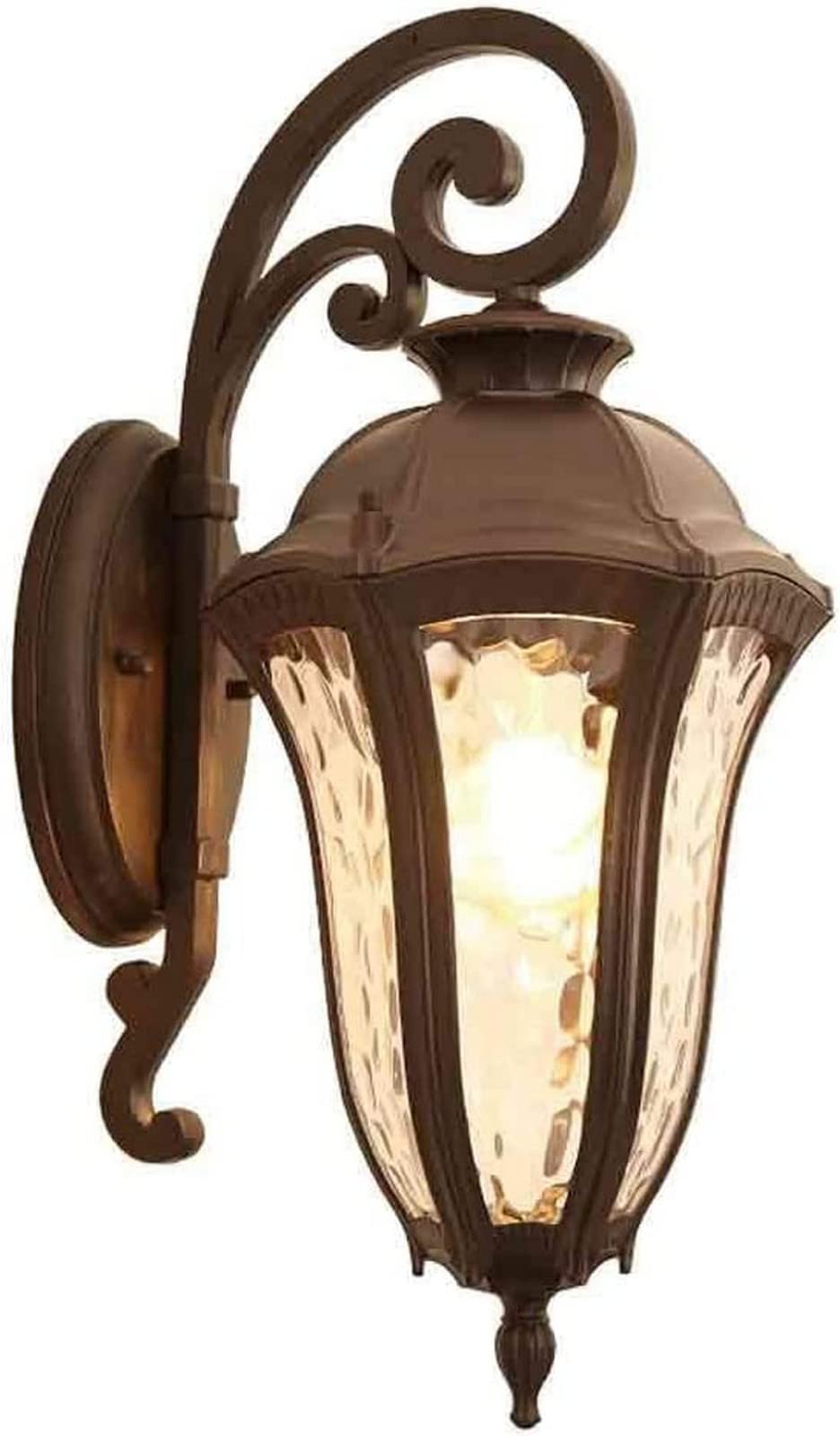 VDOQTLJT Wall Sconces Garden Light Outdoor Waterproof Lamp Retro Lantern with Glass Shade Large Lighting Fixture Industrial Aluminum Sconce Compatible with Porch Courtyard Vil(Large 25inch)
