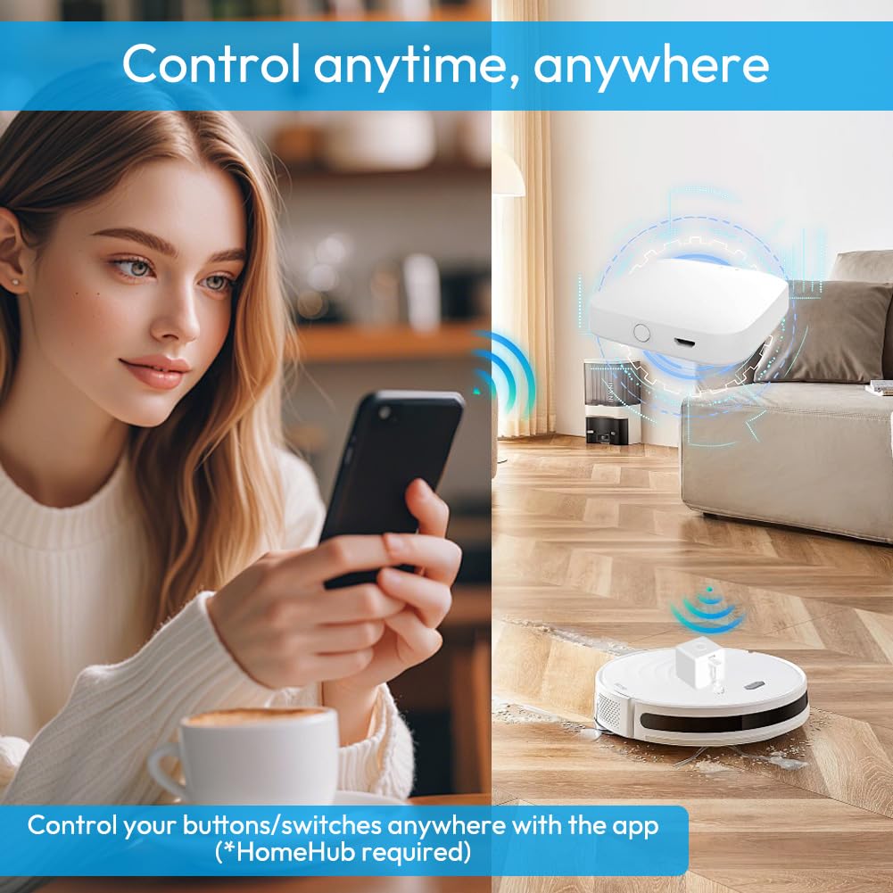 ZigBee Fingerbot Plus Smart Switch Bot - Interruptor inteligente con control táctil, temporizador, requiere puerta de enlace MOES