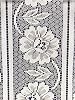 Milan - Floral Patterned, Vertical Louvre Style Window Blind, Pleated Lace Panel Curtain, with café curtain style top in White (Width - 72" (183cm) x Drop - 48" (122cm)) #2