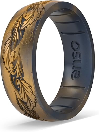 Enso Rings Colección Lord of the Rings - Anillos de silicona cómodos - Anillos Rohan, Elven y Hobbit, Silicona, Sin piedras preciosas