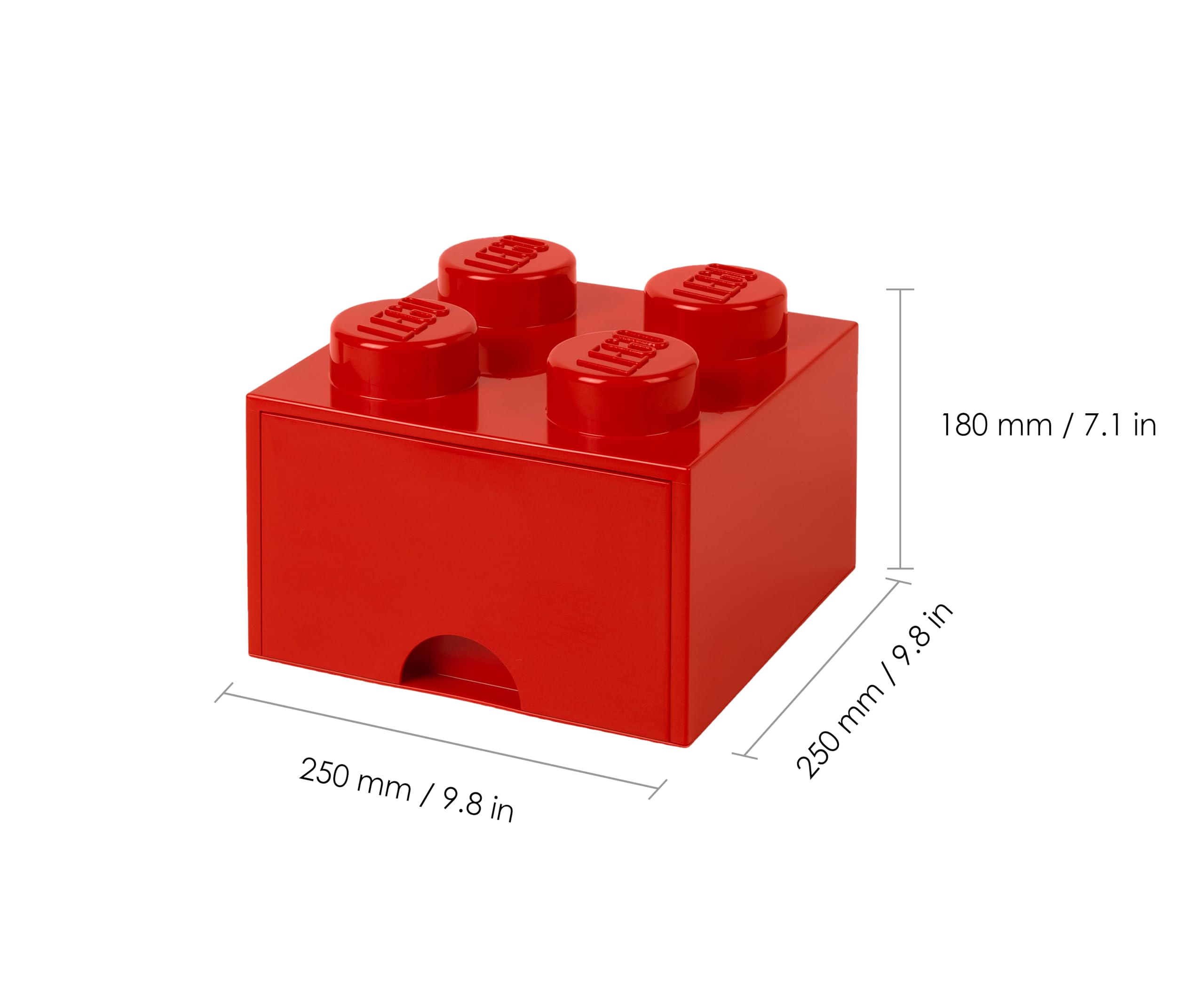 Lego l4005r.00 Storage Brick 4 con cassetti rosso