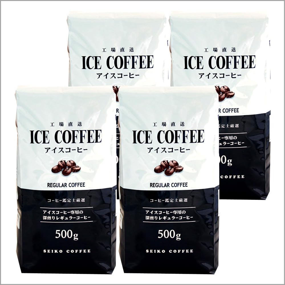 Amazon | カフェ工房 レギュラーアイスコーヒー 2kg(500g×4個