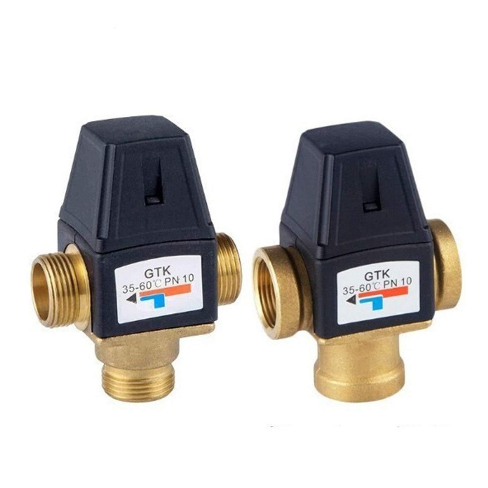 1" Male Thread 3 Way válvula termostática de mezcla DN25 DN20 calentador agua solar vías Mezclador,Utilidad Universal(DN20 B)