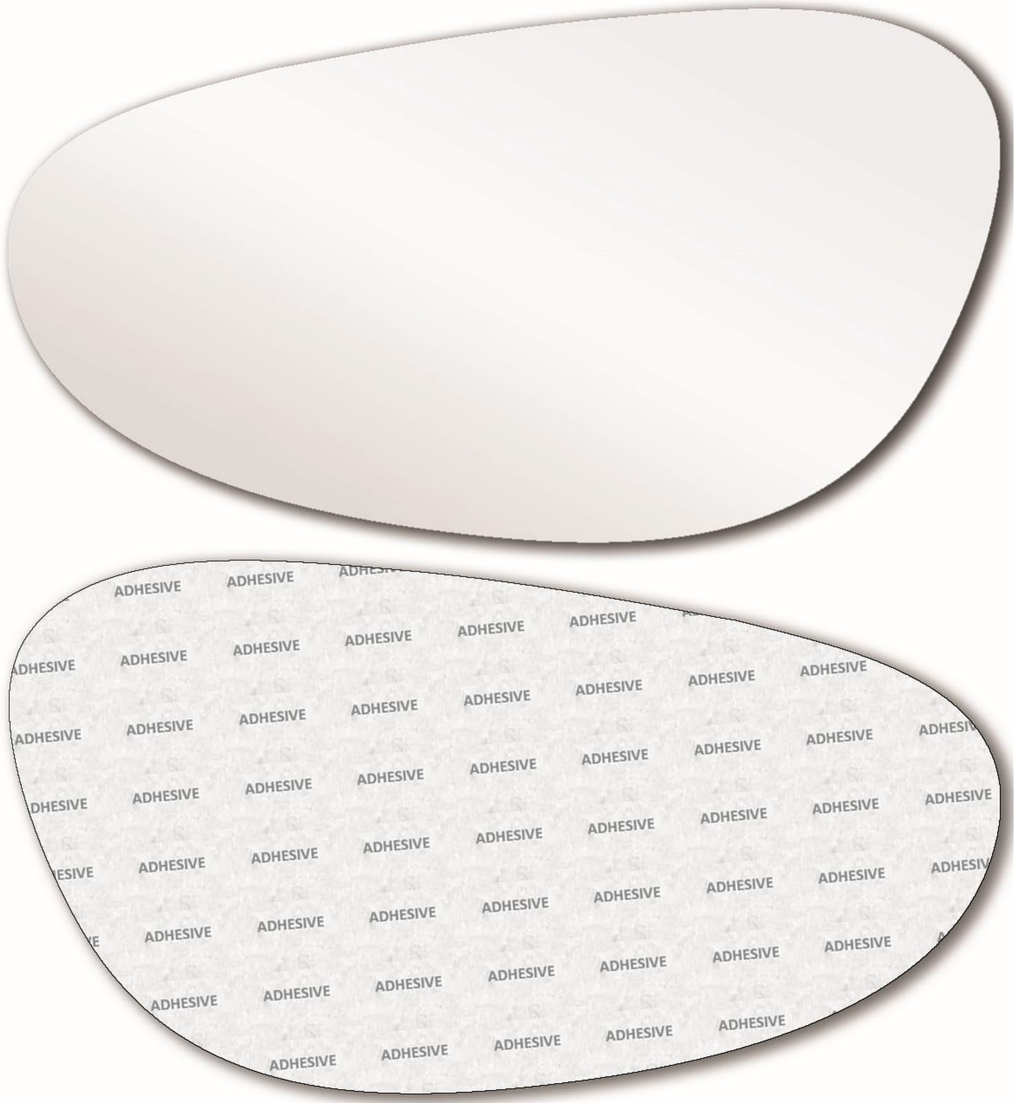 New Replacement Flat Mirror Glass with Full Size Adhesive for Porsche 996 911 Boxster Driver Side View Left LH
