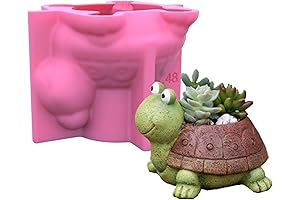 3D Tortoise Silicone Flower Pot Molds and Tortoise Succulent Planter Concrete Molds: unleash your creativity!