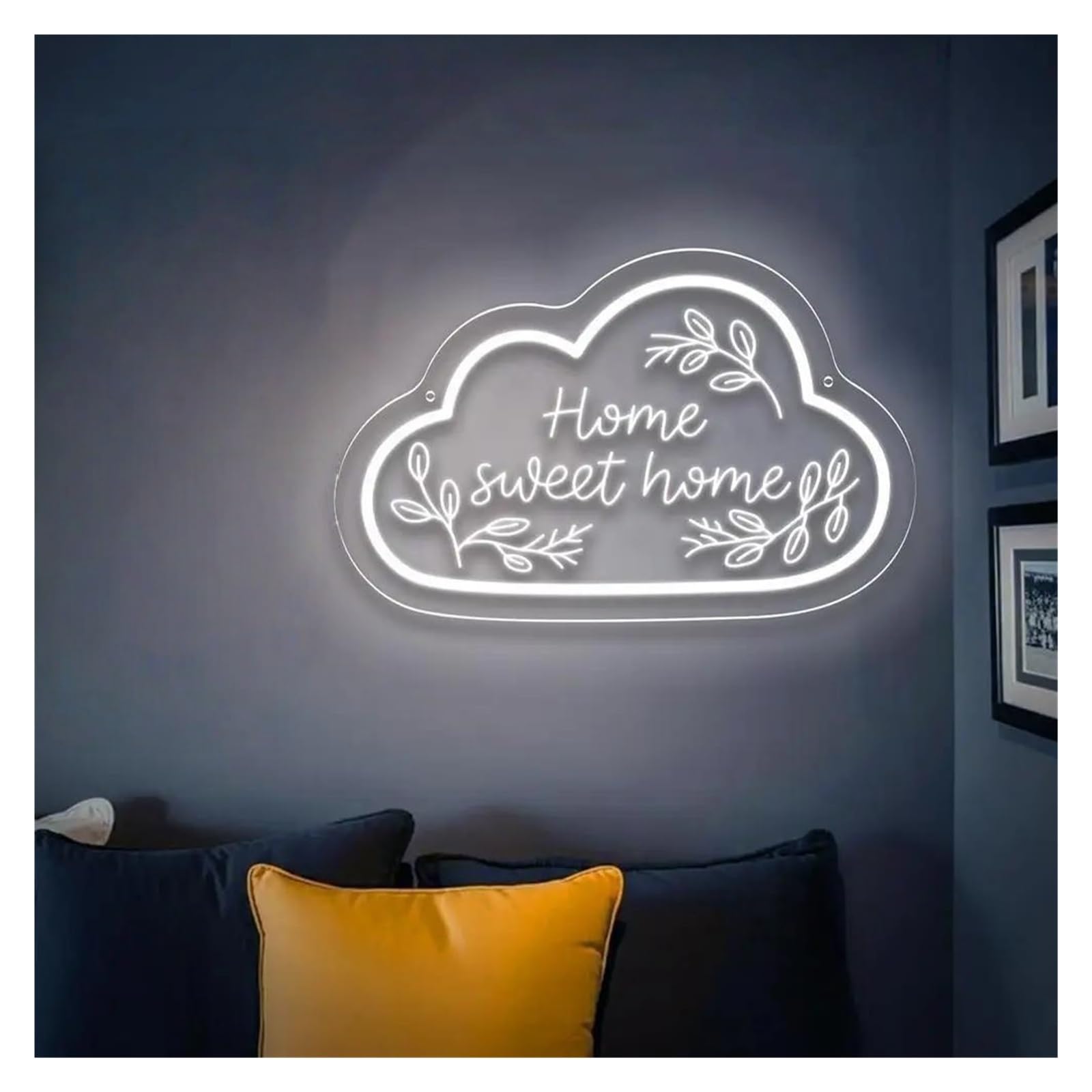 Wiszące neony artystyczne Neon Świetlny Home Sweet Home Z Możliwością Ściemniania, Do Sypialni, Na Imprezę, Rodzinne Spotkanie, Dekoracja Ścienna, 40.6cmx26.1cm(B)