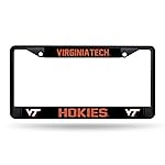 Rico Industries NCAA Virginia Tech Hokies Standard Black Chrome Frame with Decal Inserts 12 x 6 Car/Truck Auto Accessory
