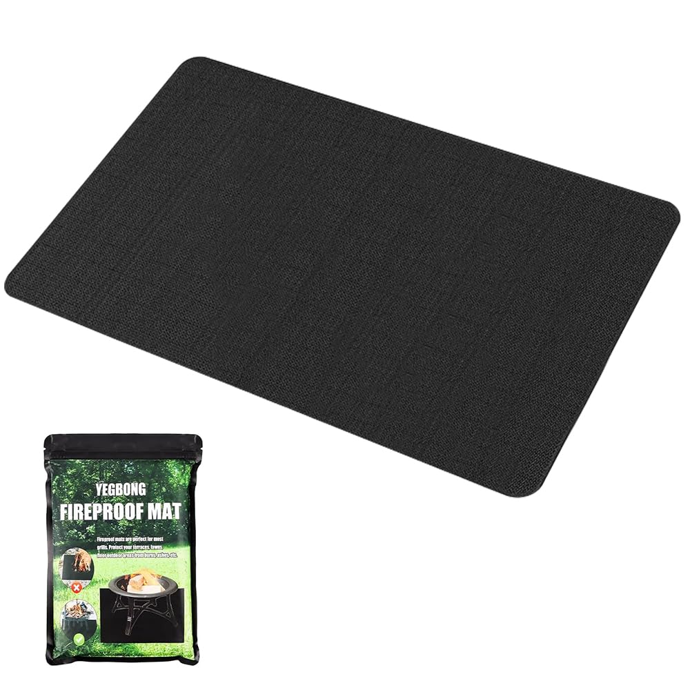 Feuerfeste Hitzeschutzmatte Aus Carbonfilz, 30x20 Cm, Bis 1000°C Hitzebeständig - Für Grill, Schweißen, Kamin