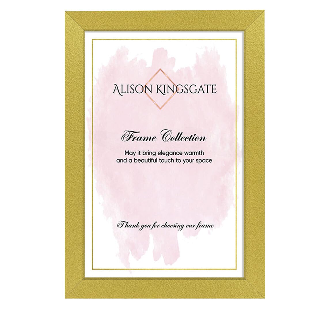 Alison Kingsgate Sleek Gold 10X8 Picture Frame for Photos & Certificates