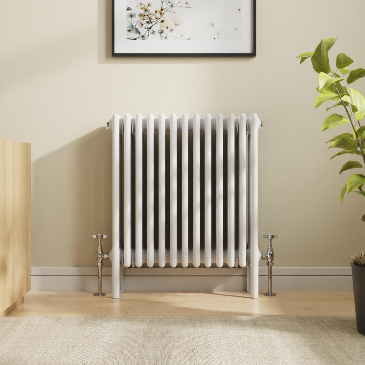 NRG Radiatori centralizzati bianchi orizzontali tradizionali del radiatore 600x605mm della colonna 4