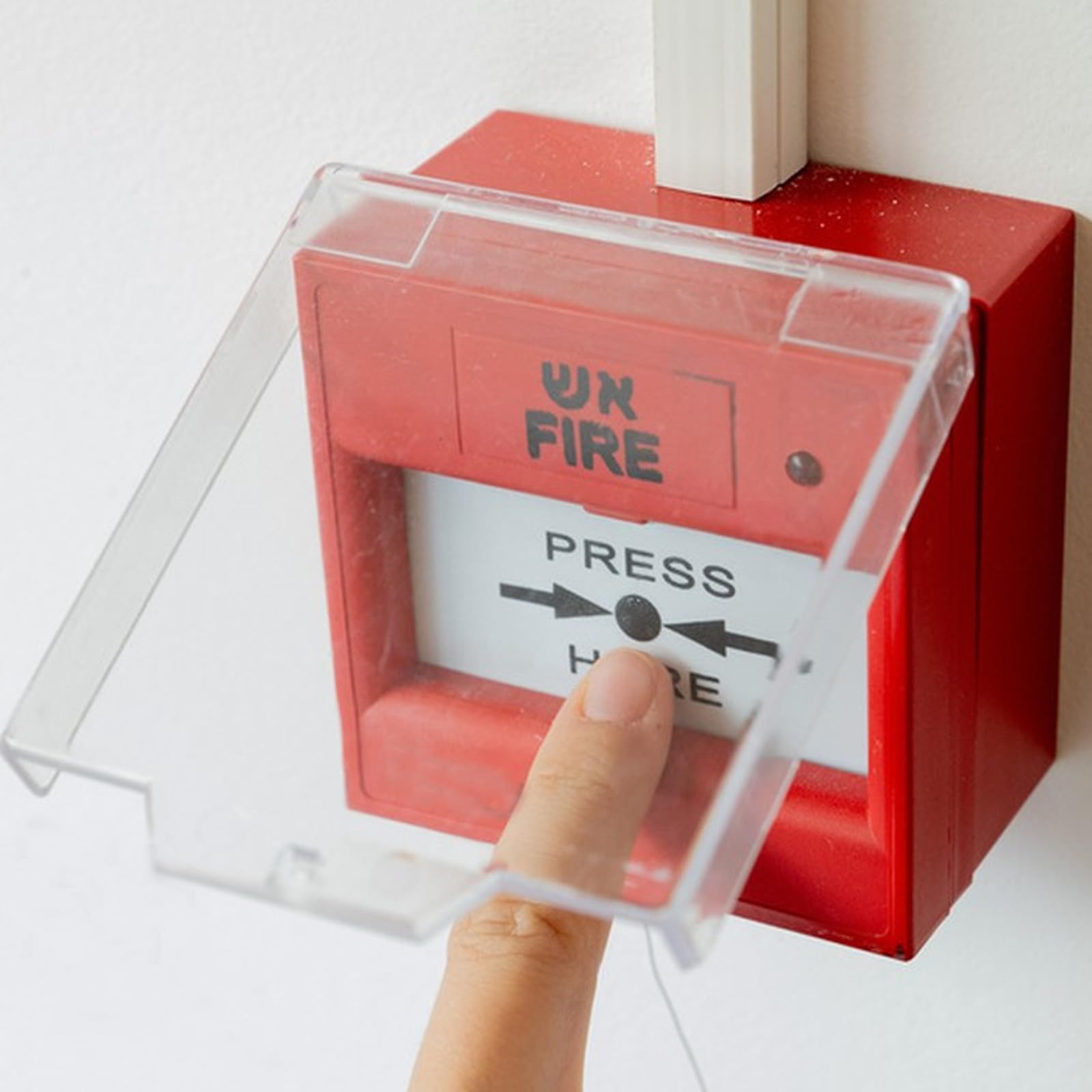 VILLCASE Cubierta de Botón Pulsador Transparente 4 Unidades para Interruptores de Alarma contra Incendios Prevención de Activaciones Accidentales en Áreas Comerciales