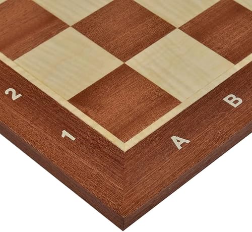 Miniatura 3 de Tableros de ajedrez de madera para torneos profesionales, n.º 6, incrustaciones (2.25 pulgadas, notación)
