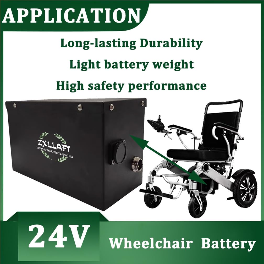 Batería Recargable 24 V 8 Ah 6,6 Ah 16 Ah 24 Ah 30 Ah 40 Ah 50 Ah 60 Ah y 13 Ah Batería de Litio 24 V Baterías para sillas de Ruedas para Motores 100 W a 1500 W con BMS,24v24ah