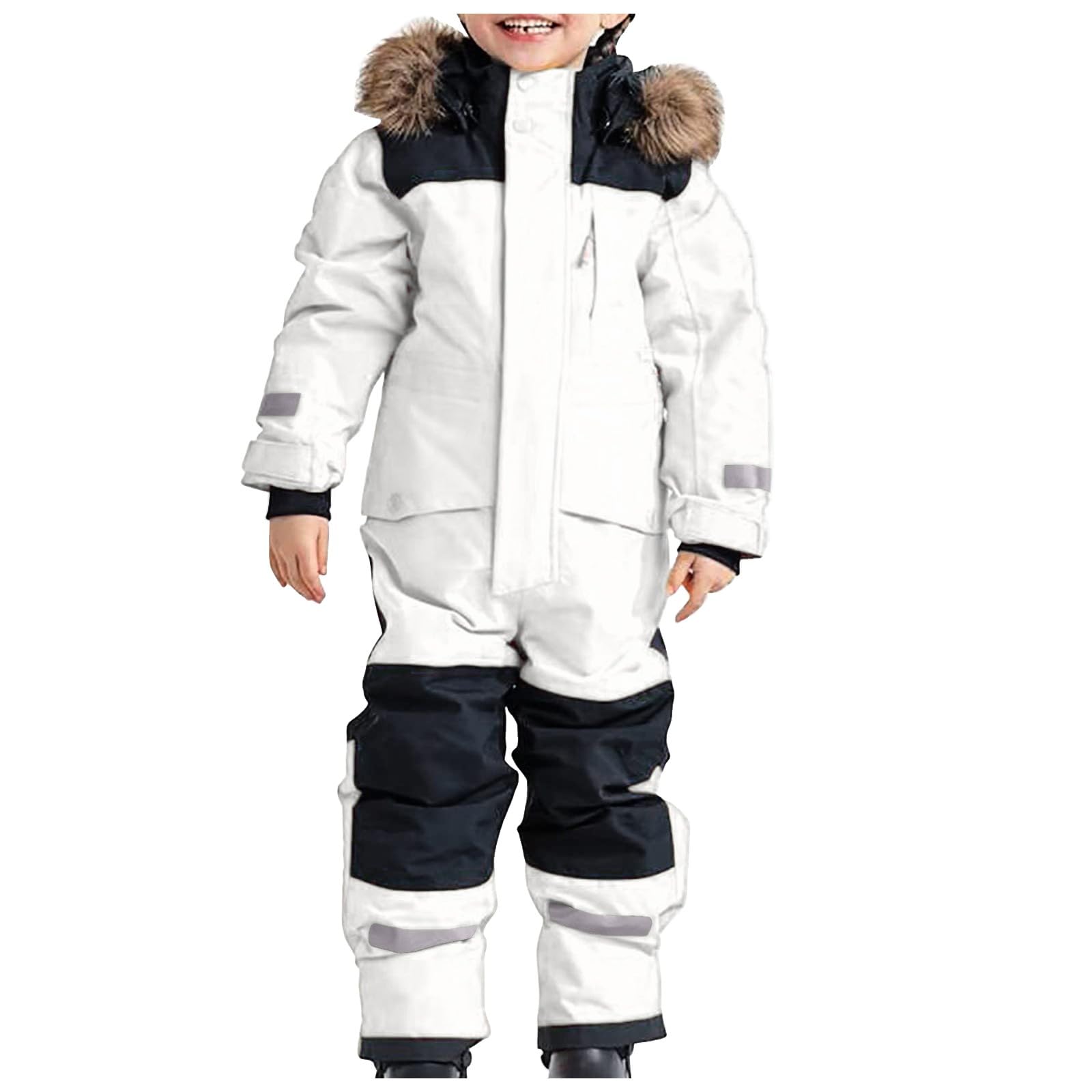 Generisch Combinaison De Neige Pour Enfants Garçons Et Filles Thermo Skianzug Combinaison De Ski Thermique Hiver Chaud Combinaison De Neige Imperméable à L'eau Combinaison D'hiver Avec Combinaison De